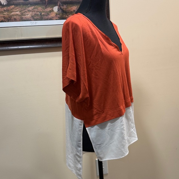 Zara Orange and White Oversized Blouse - Picture 4 of 7